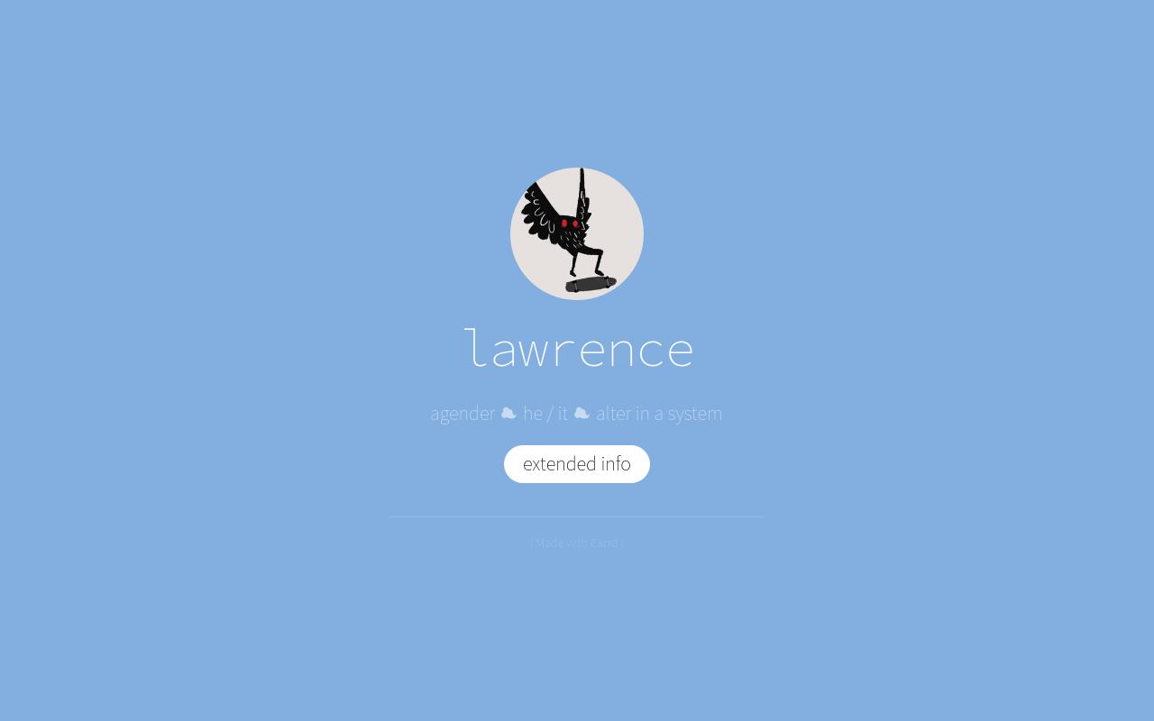 Carrd profile picture for @lawrence